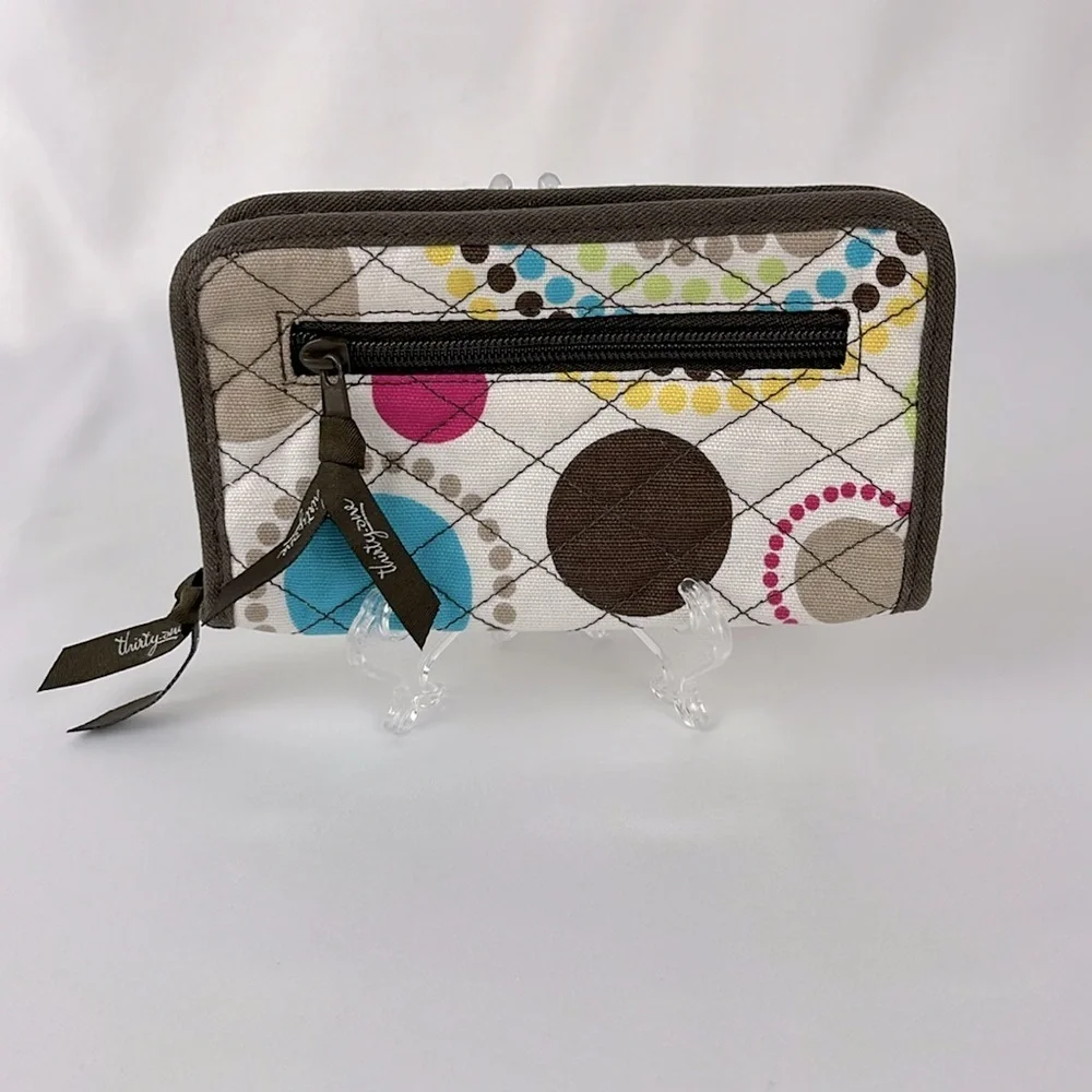 Thirty-One Soft Wallet Circle Dots Pattern - Picture 1 of 9